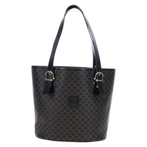 Celine C Macadam Tote Pvc Leather/ Macadam Canvas Black Pvc Shoulder Bag Bag